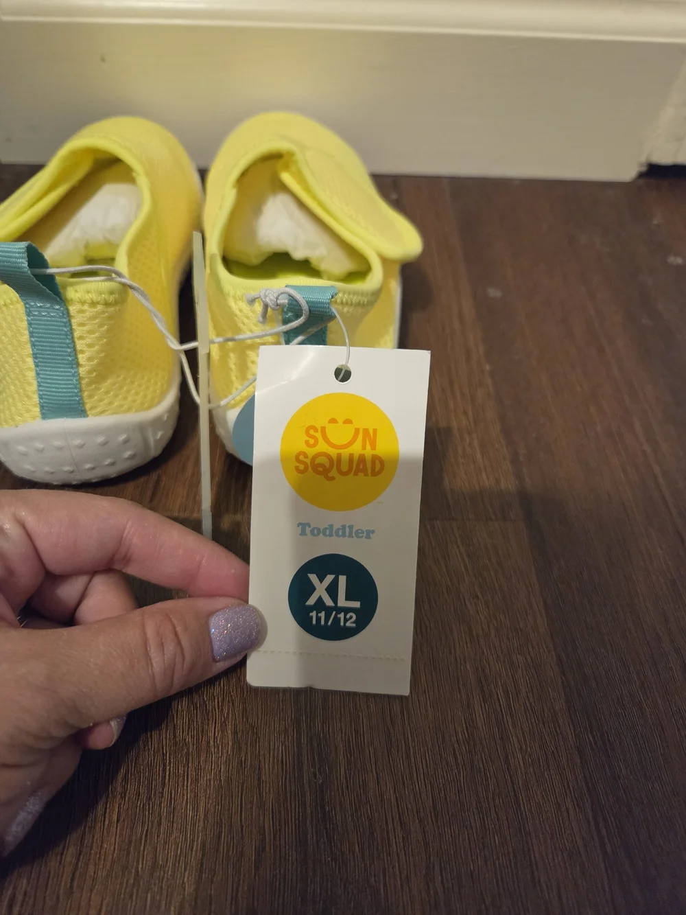 Sun Squad Toddler Yellow Mesh Water Shoes Size XL 11/12